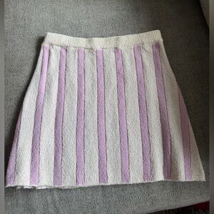 Able Pink and Cream Striped Skirt